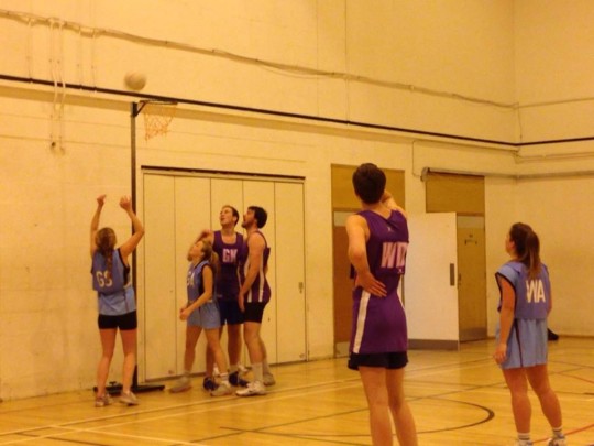 Basketball men had trouble maintaining their distance from the netballers on a number of occasions