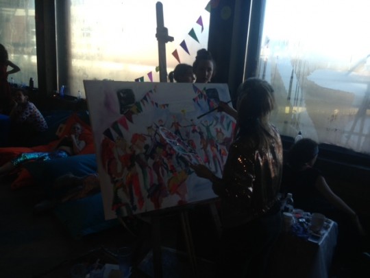 What's artier than a breakfast rave? Painting a breakfast rave!