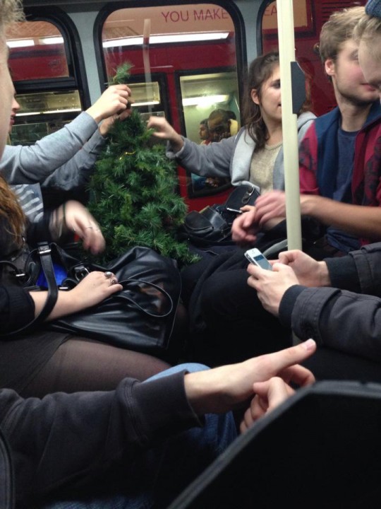 bus christmas tree