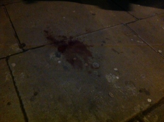 The Tab was first at the scene, arriving to find blood on the concrete outside Euston Square station