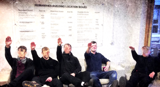 NA Extremists Salute Hitler In Unidentified University Building