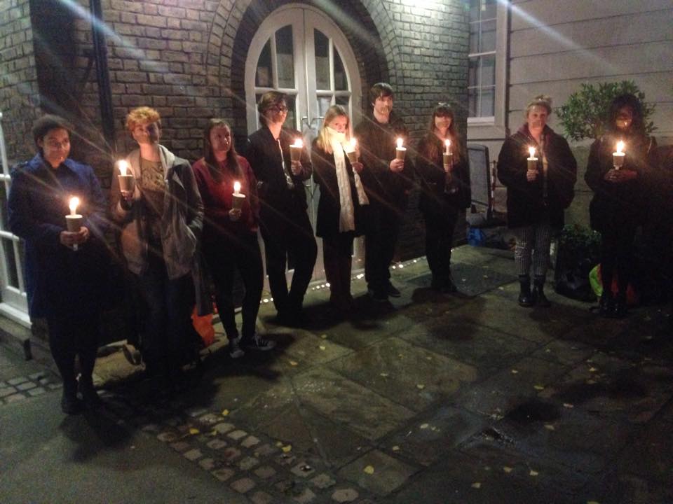 UCL Women's Network protesting the exhibition's closure