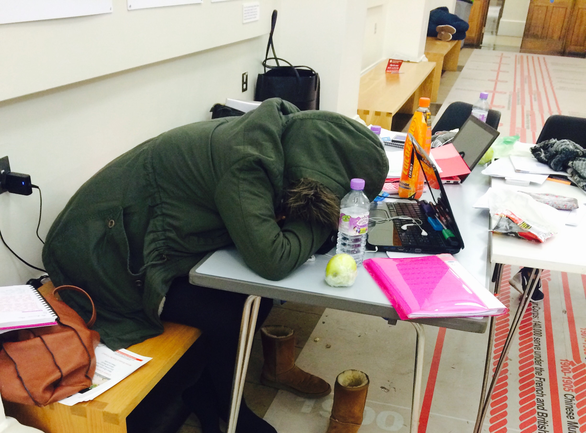 She didn't even make it to a library 