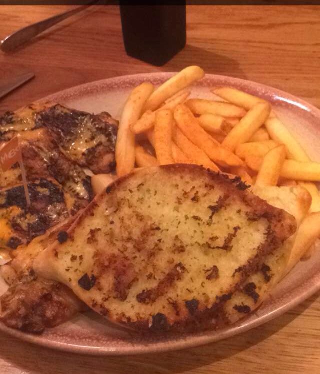 6 letter word, starts with a c, ends in a y, usually used to describe a nandos meal