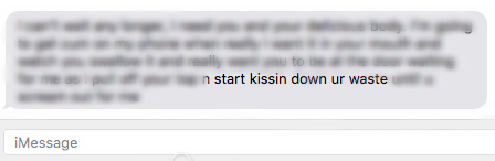 Kissing down my what, sorry?