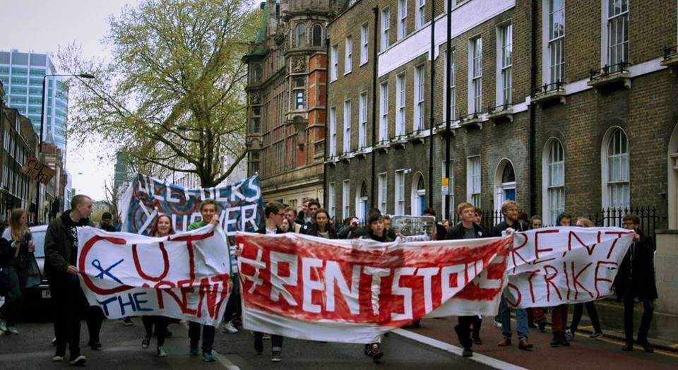 Rent strikers campaigning back in March