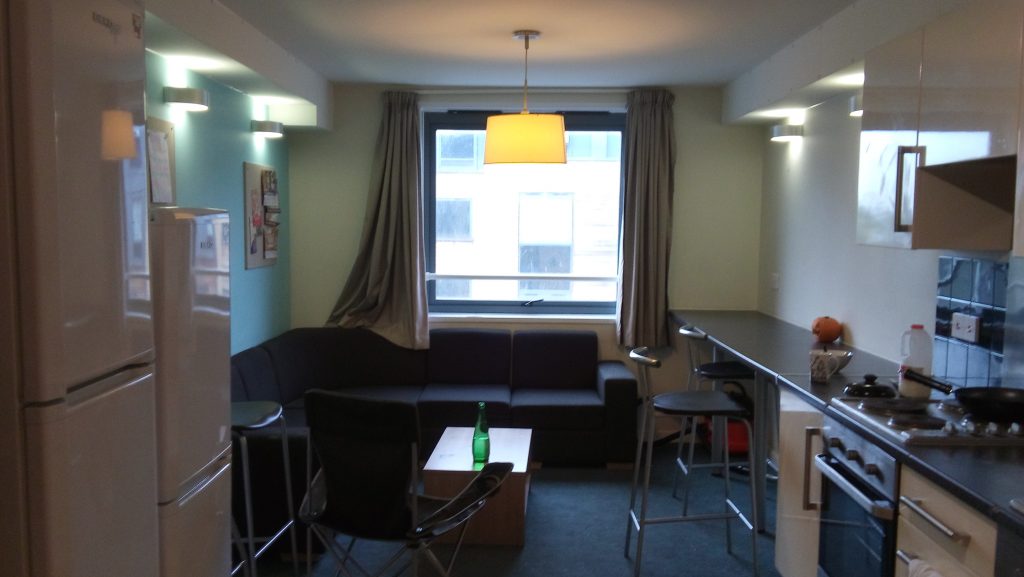 This is our kitchen-living room- do not try to dry your clothes here...