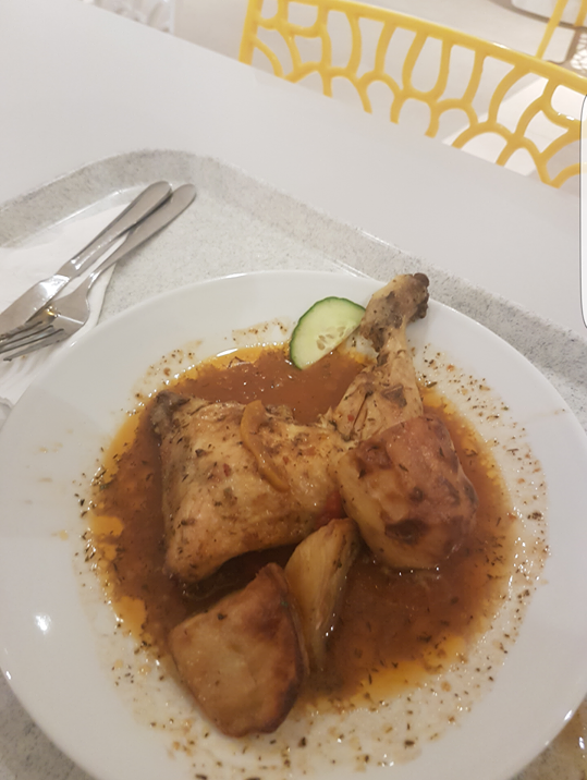 Exhibit B: the offending sauce covering the chicken