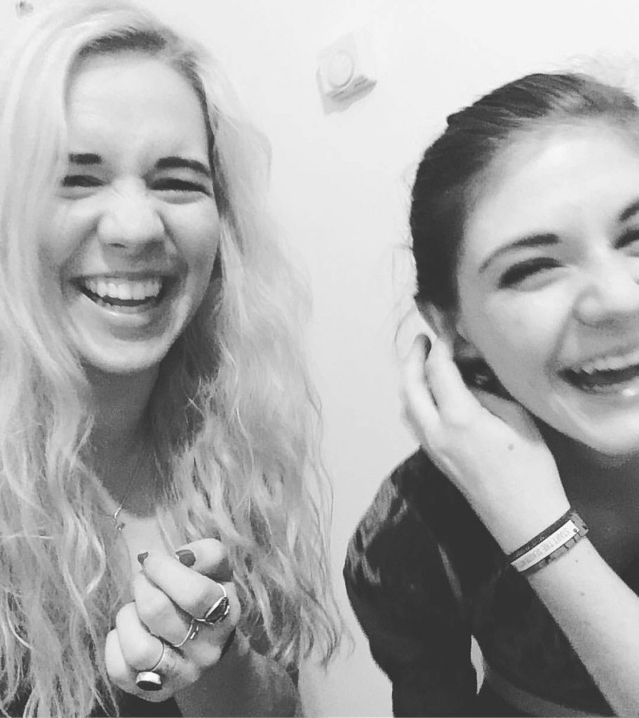 My friends help me to keep laughing