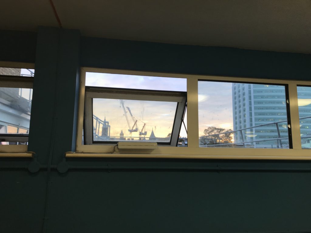 Bloomsbury Fitness window view View from Bloomsbury Fitness
