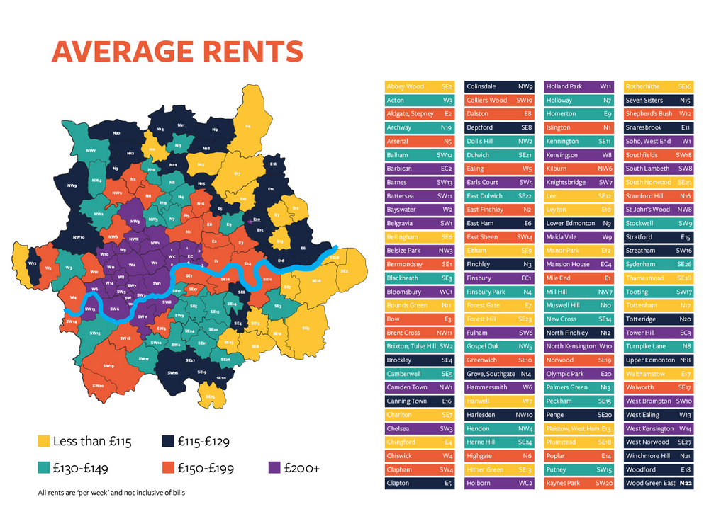 Student Union rent map