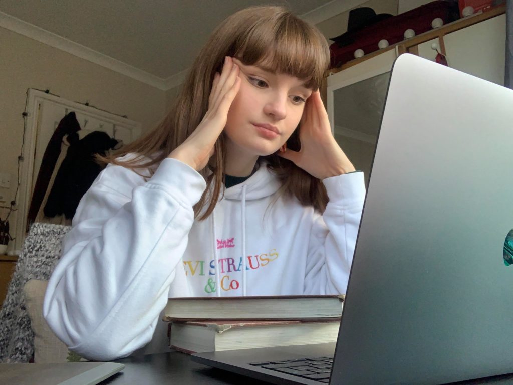 student online learning at home