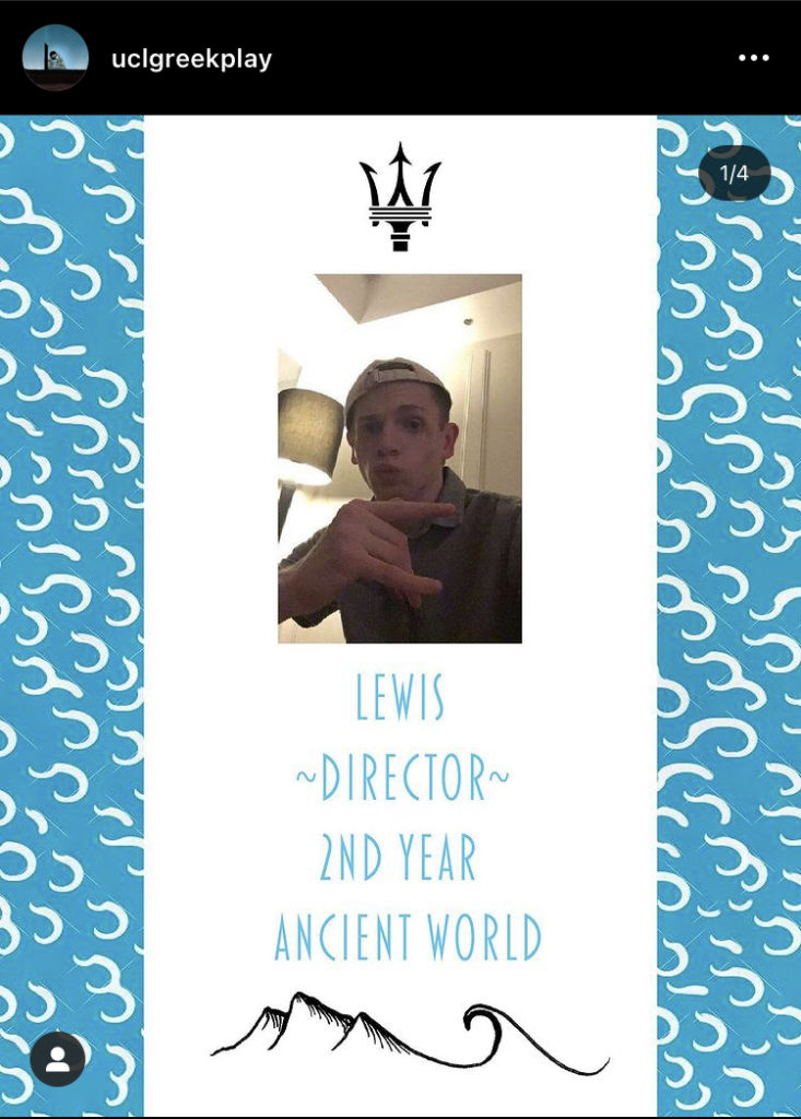 Lewis Bentley UCL Greek Play