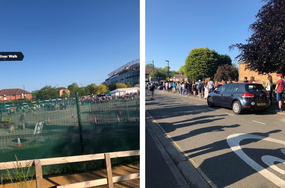 walk-in vaccination event, queues