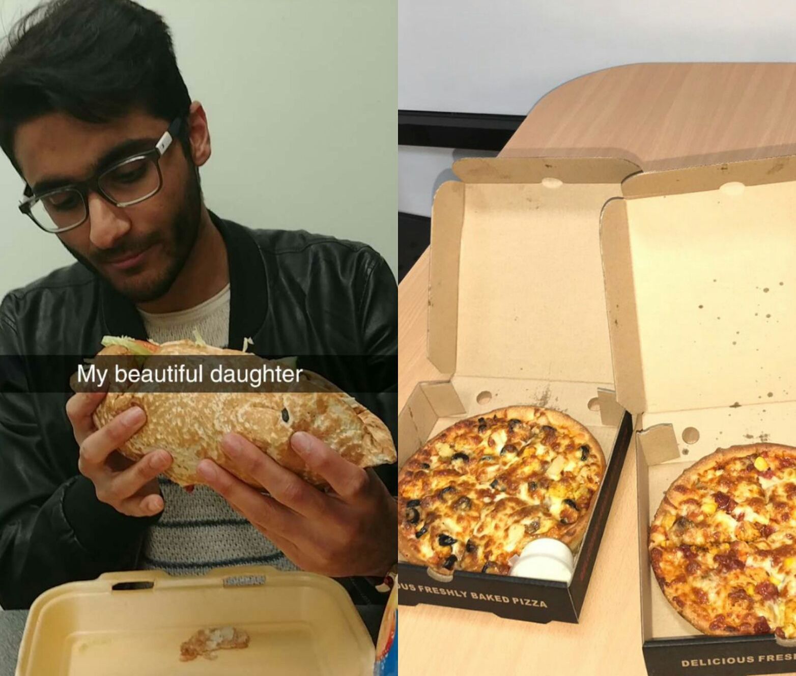 Image may contain: Pizza, Food, Person, People, Human