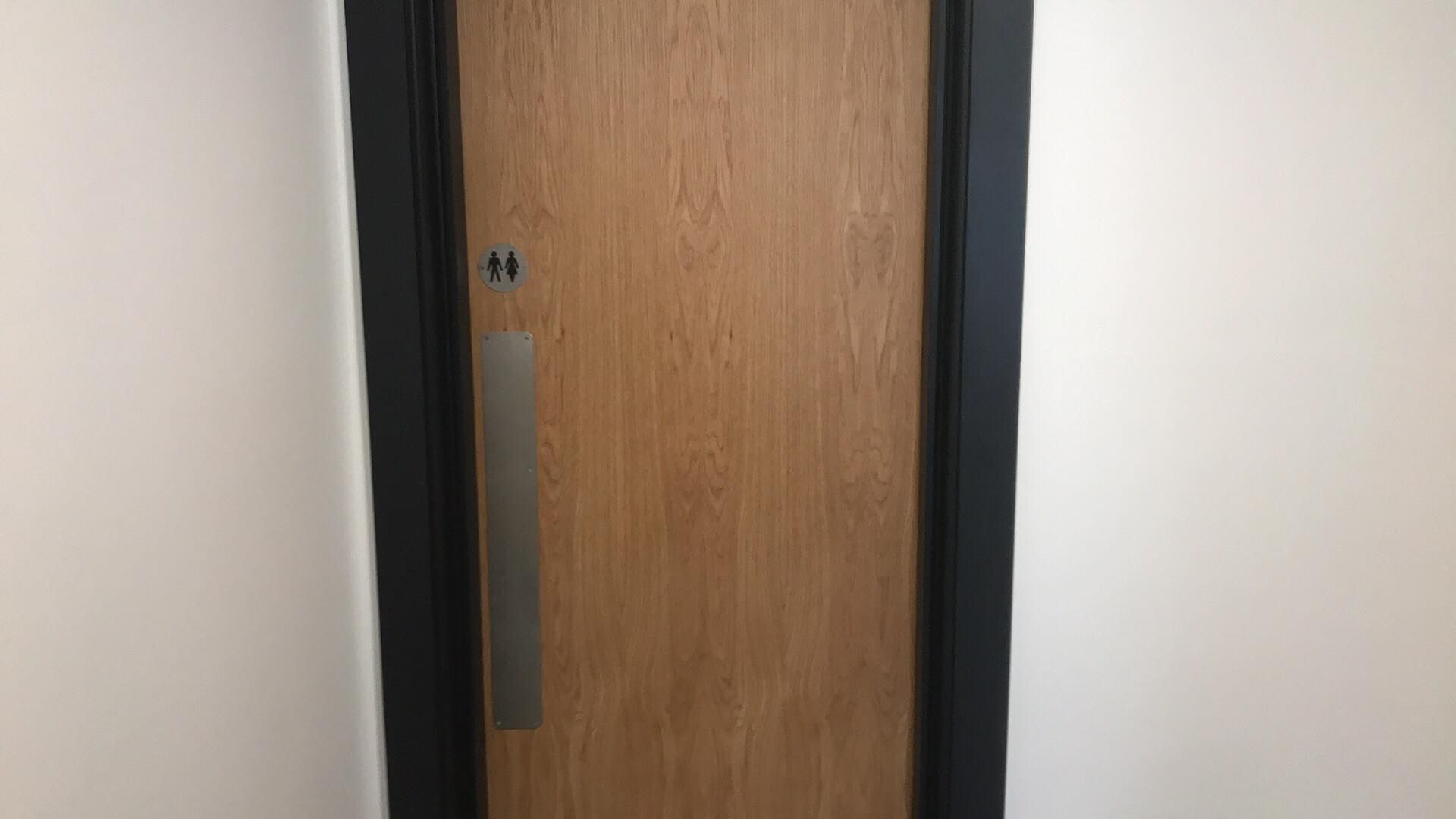 Image may contain: Sliding Door, Furniture, Hardwood, Wood, Door