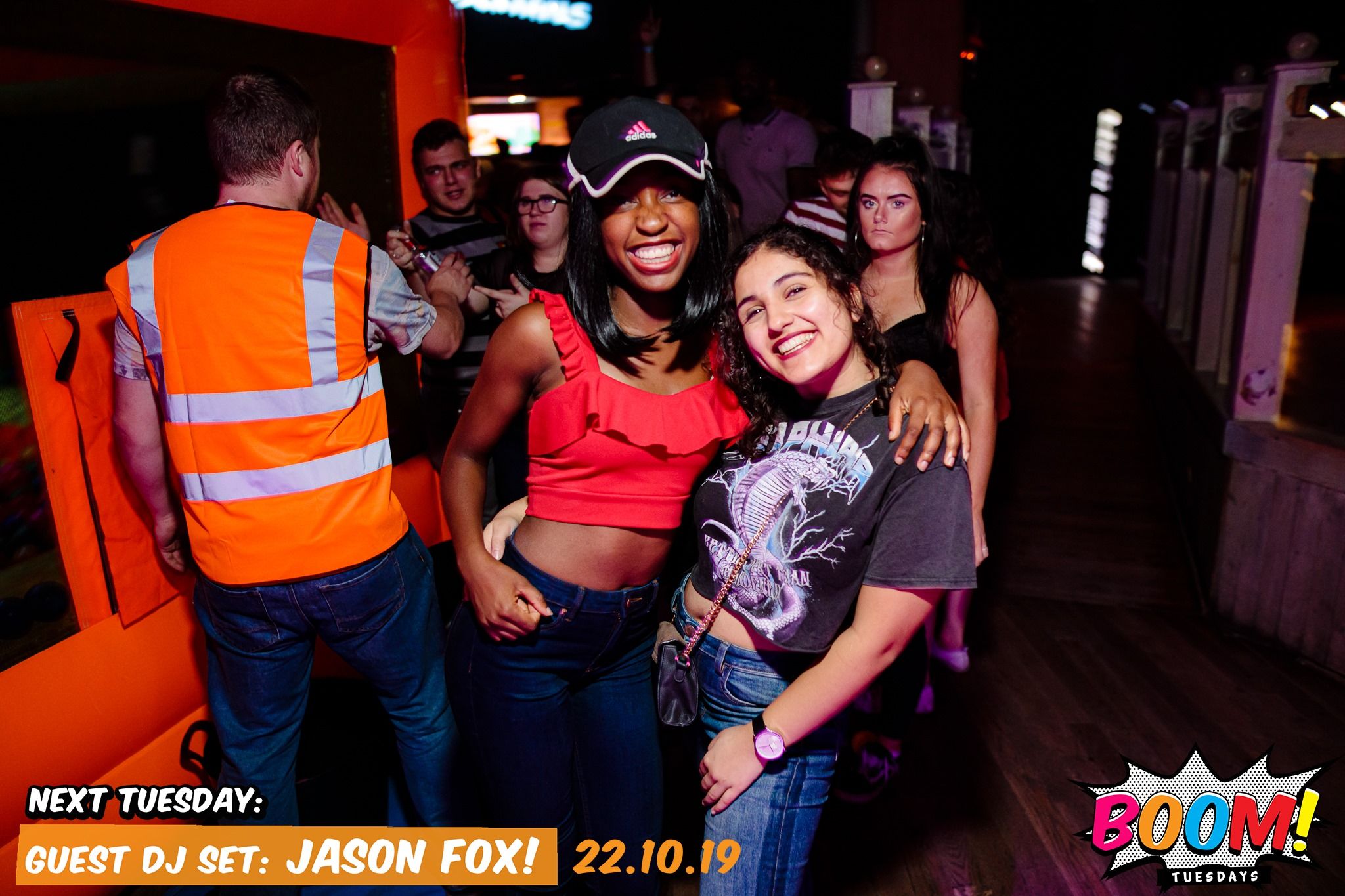 Image may contain: Apparel, Clothing, Night Life, Party, Night Club, Club, Human, Person