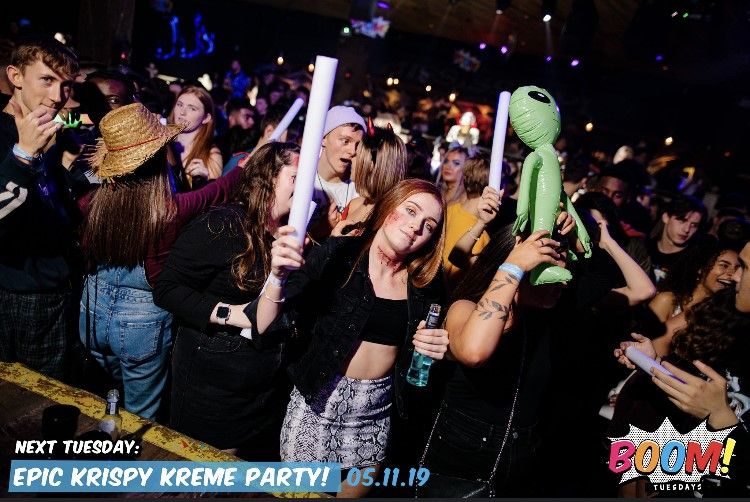 Image may contain: Clothing, Apparel, Night Life, Night Club, Club, Person, Human, Party