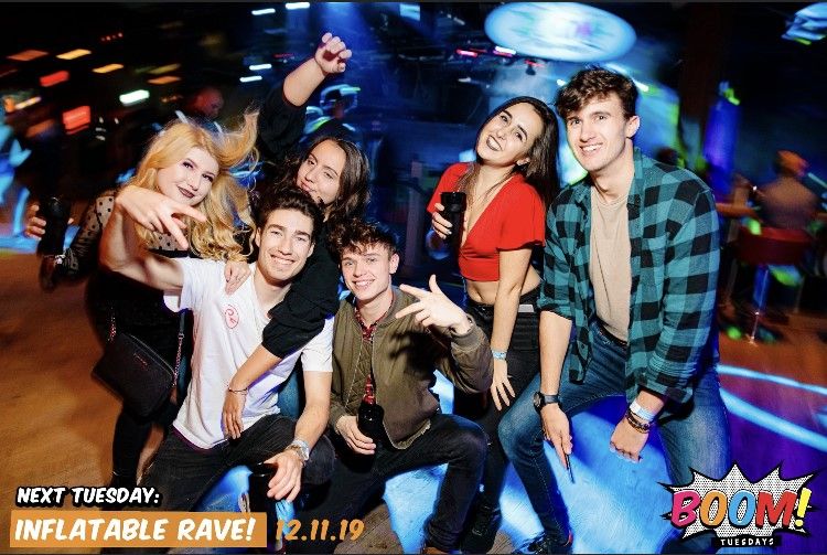 Image may contain: Disco, People, Night Life, Apparel, Pants, Clothing, Night Club, Party, Club, Person, Human