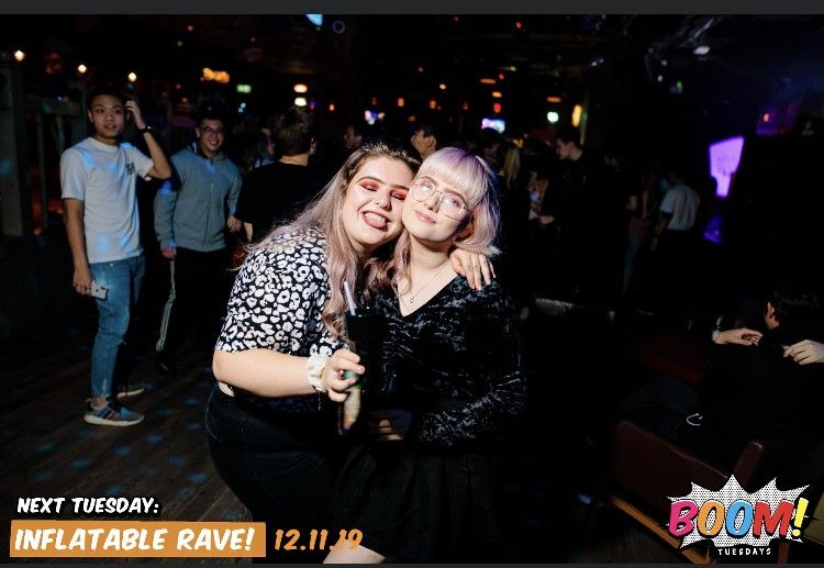 Image may contain: Lighting, Dating, Female, Apparel, Clothing, Bar Counter, Pub, Face, Party, Night Club, Club, Night Life, Human, Person