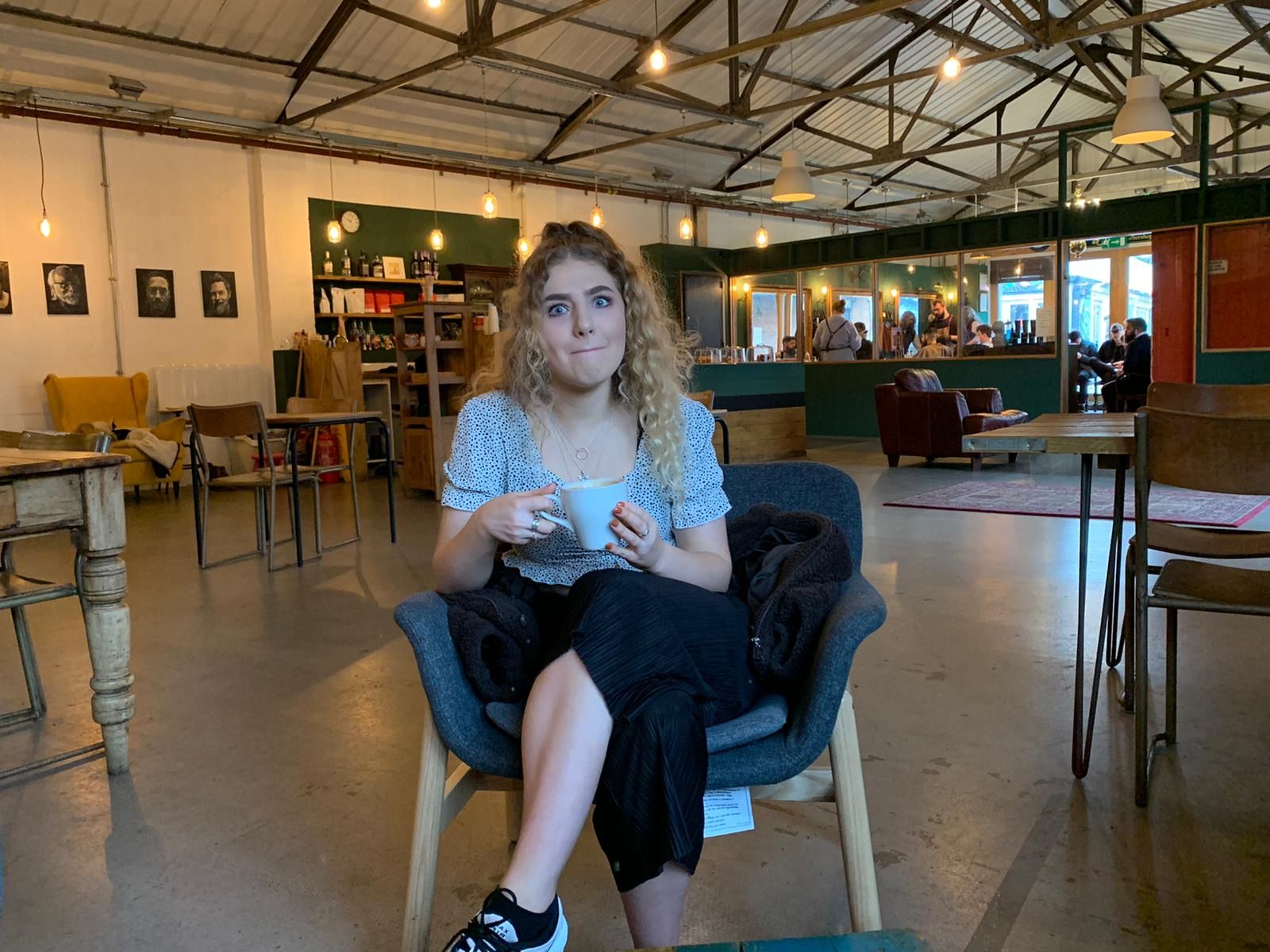 Image may contain: Hardwood, Cafeteria, Sitting, Floor, Plywood, Restaurant, Wood, Furniture, Chair, Flooring, Human, Person, Apparel, Footwear, Shoe, Clothing