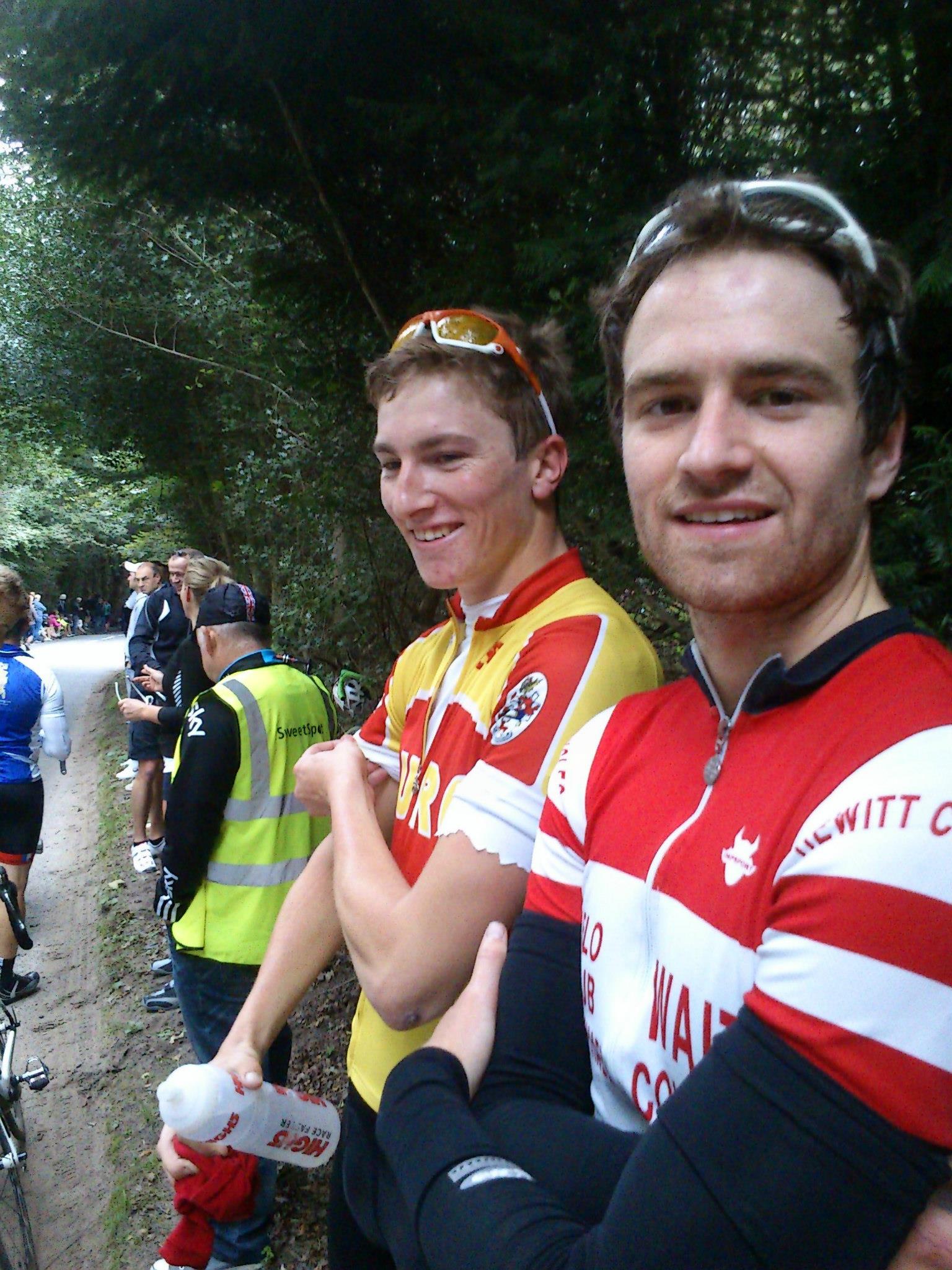 James is seen here on the right with SURC member Tom Key