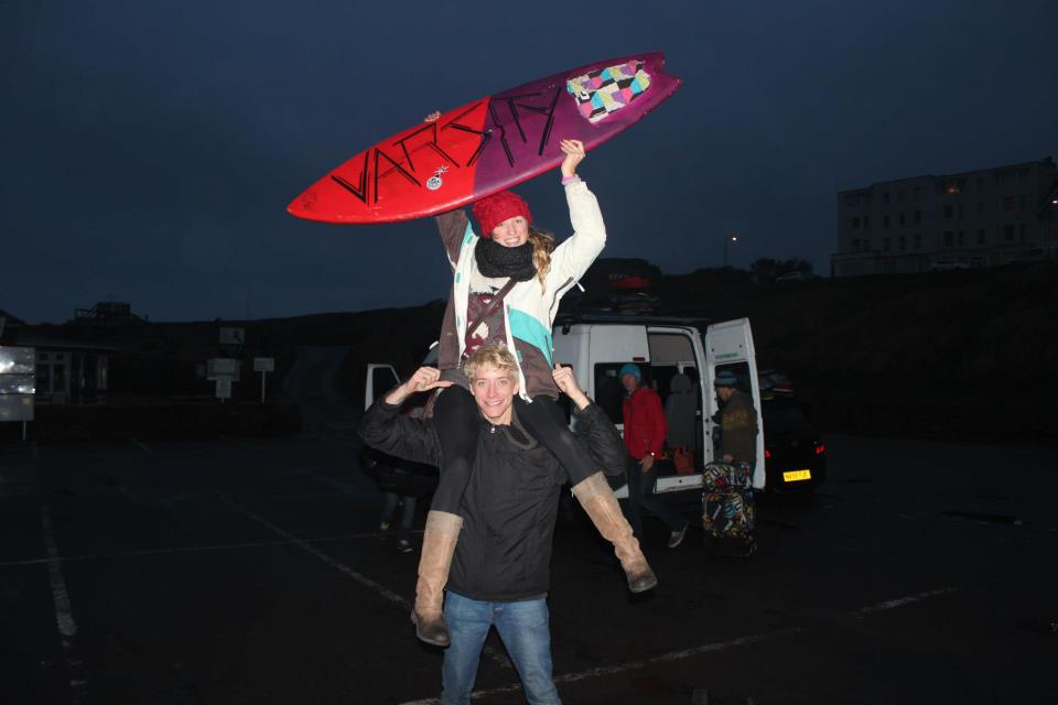 Winners Amy Bokota and Matt Rivers with the Varsity Board Trophy (Image courteous of the Wessex Scene)