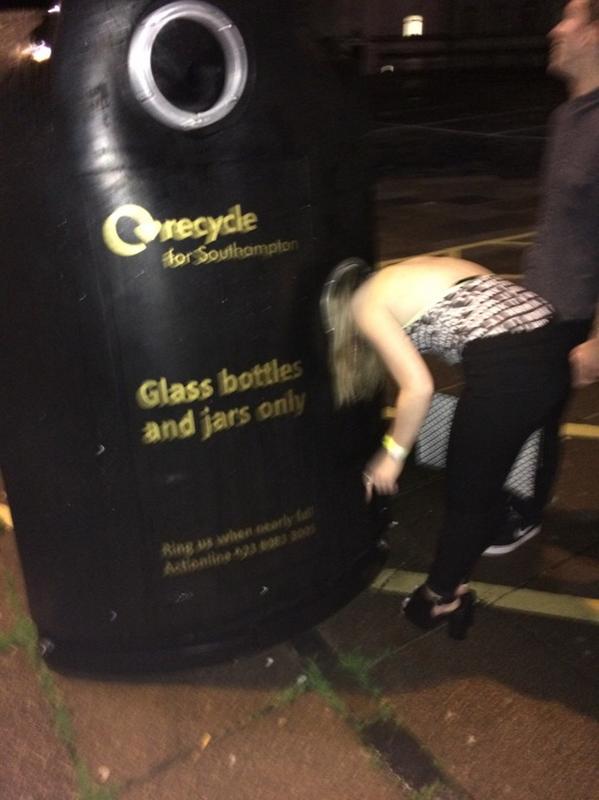 bottle bank bin