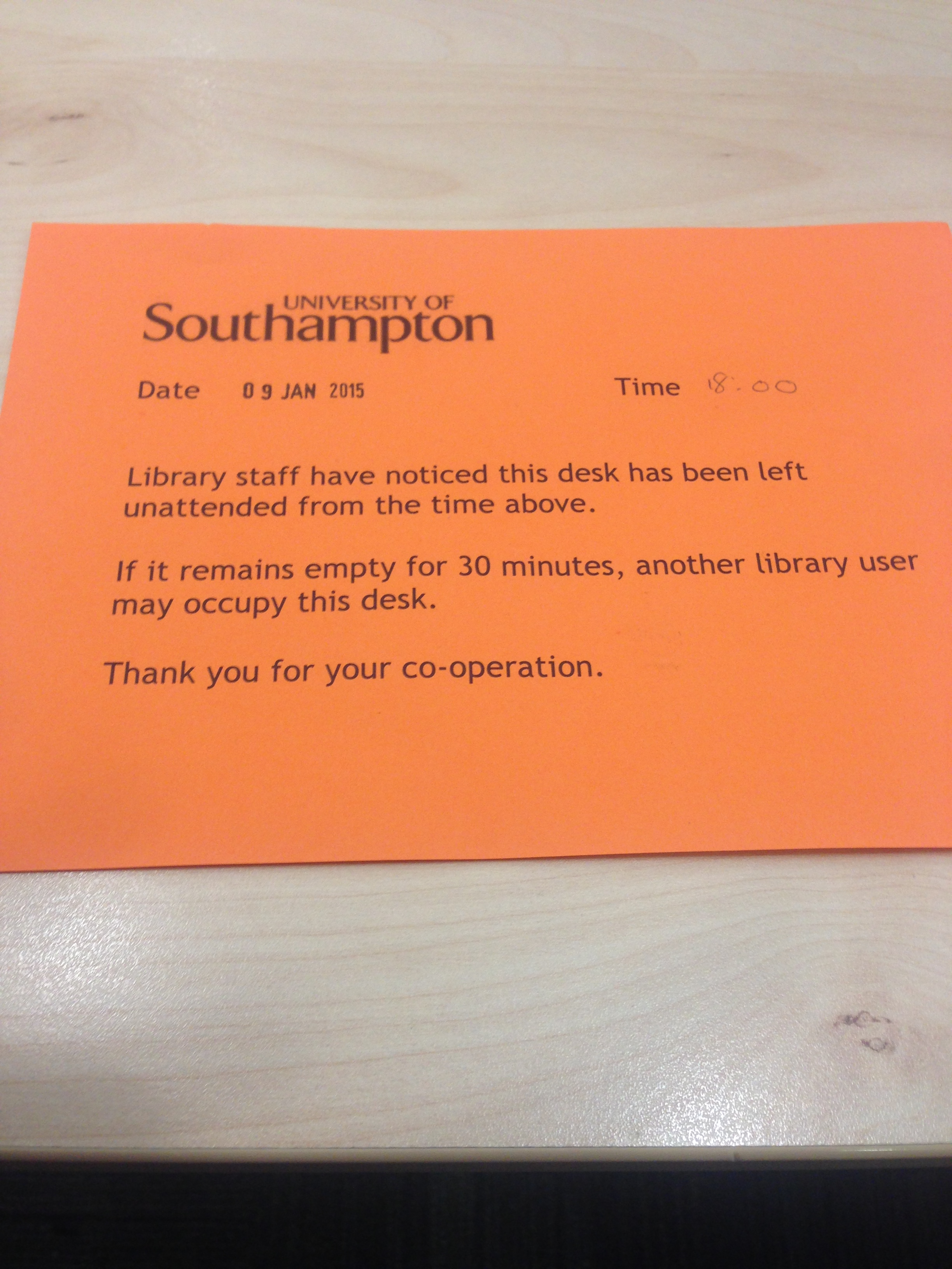 Library slips
