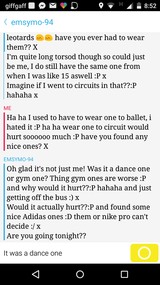 Jasmine White from mixed lacrosse, thought she was talking to her best friend from home in the above messages, until she realised it was the same old fake.