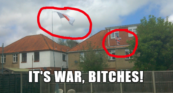 Proudly flying their flags
