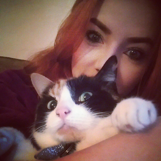 A less glam photoshoot with furry friend Toastie