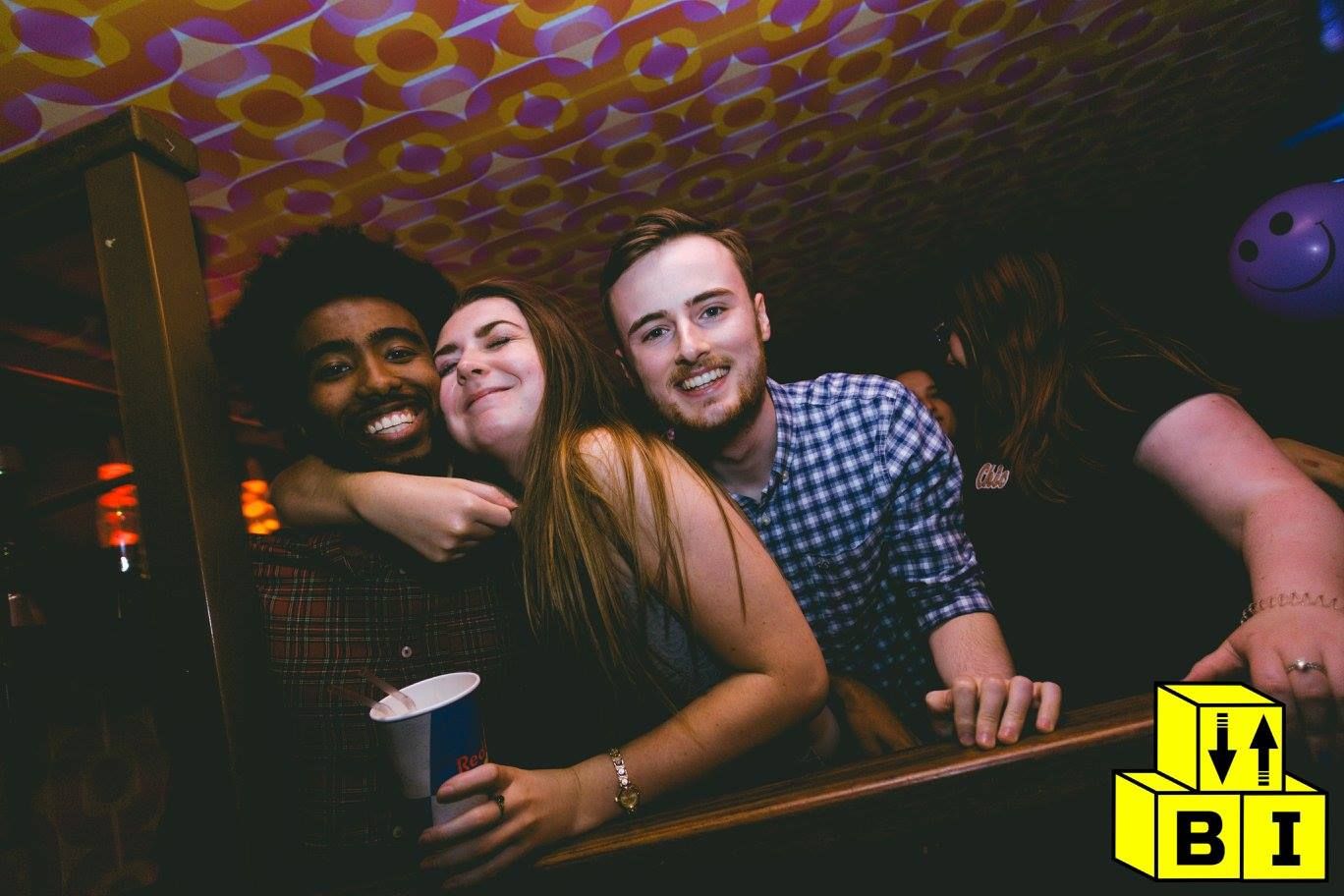 Image may contain: Night Life, Night Club, Club, Smile, Laughing, Human, Person, People