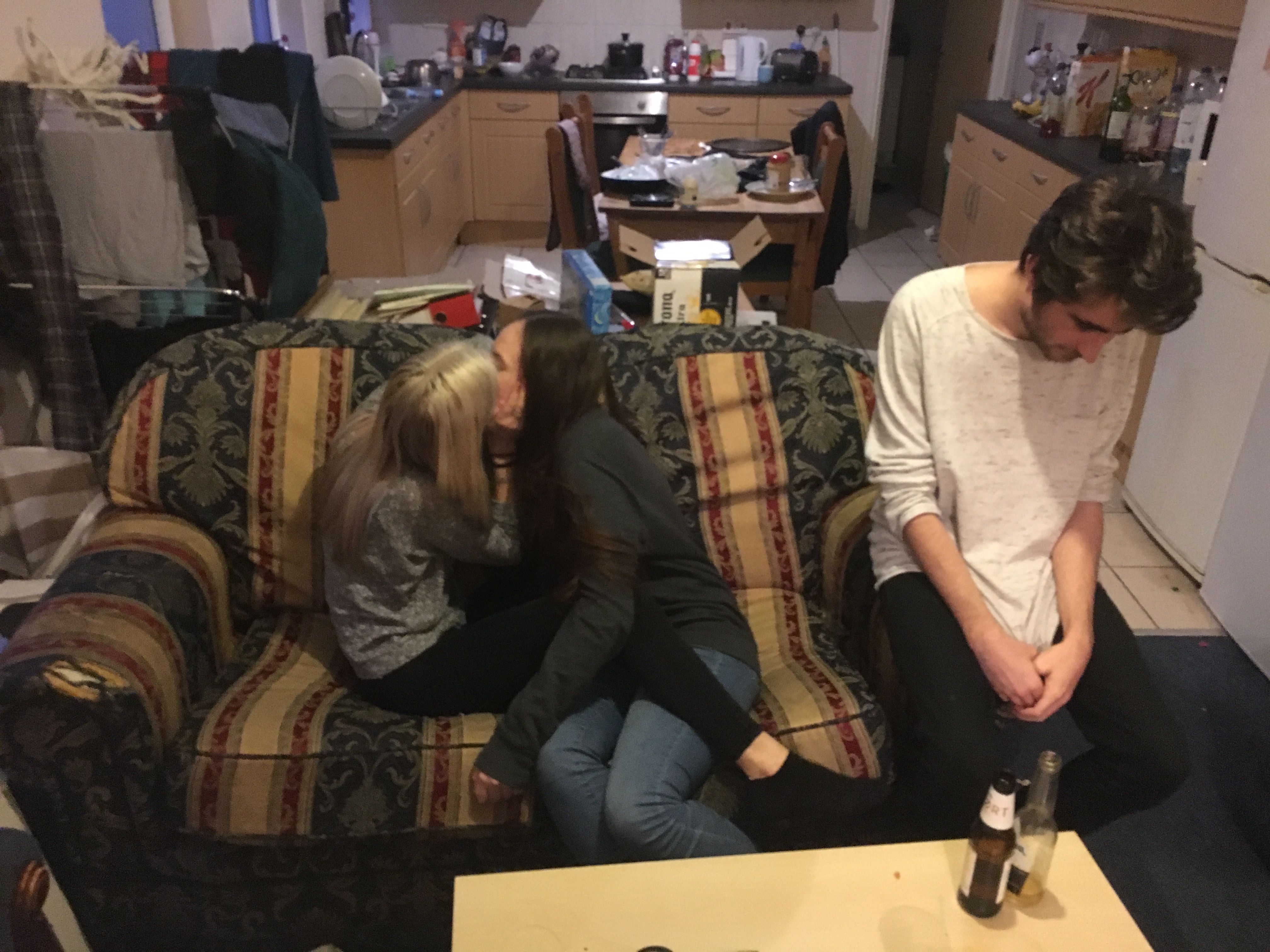 Image may contain: Furniture, Couch, Person, People, Human