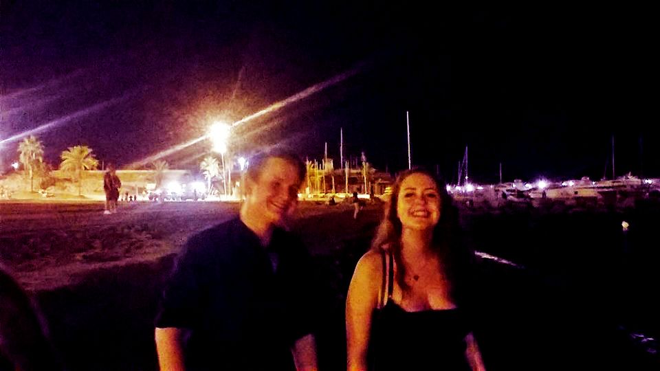 Image may contain: Outdoors, Night, Smile, Portrait, Face, Person, People, Human