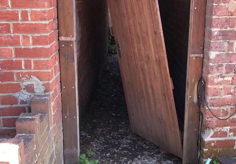 Image may contain: Gutter, Brick