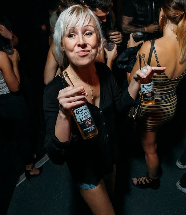 Image may contain: Club, Drink, Beverage, Alcohol, Woman, Girl, Female, Blonde, Person, People, Human