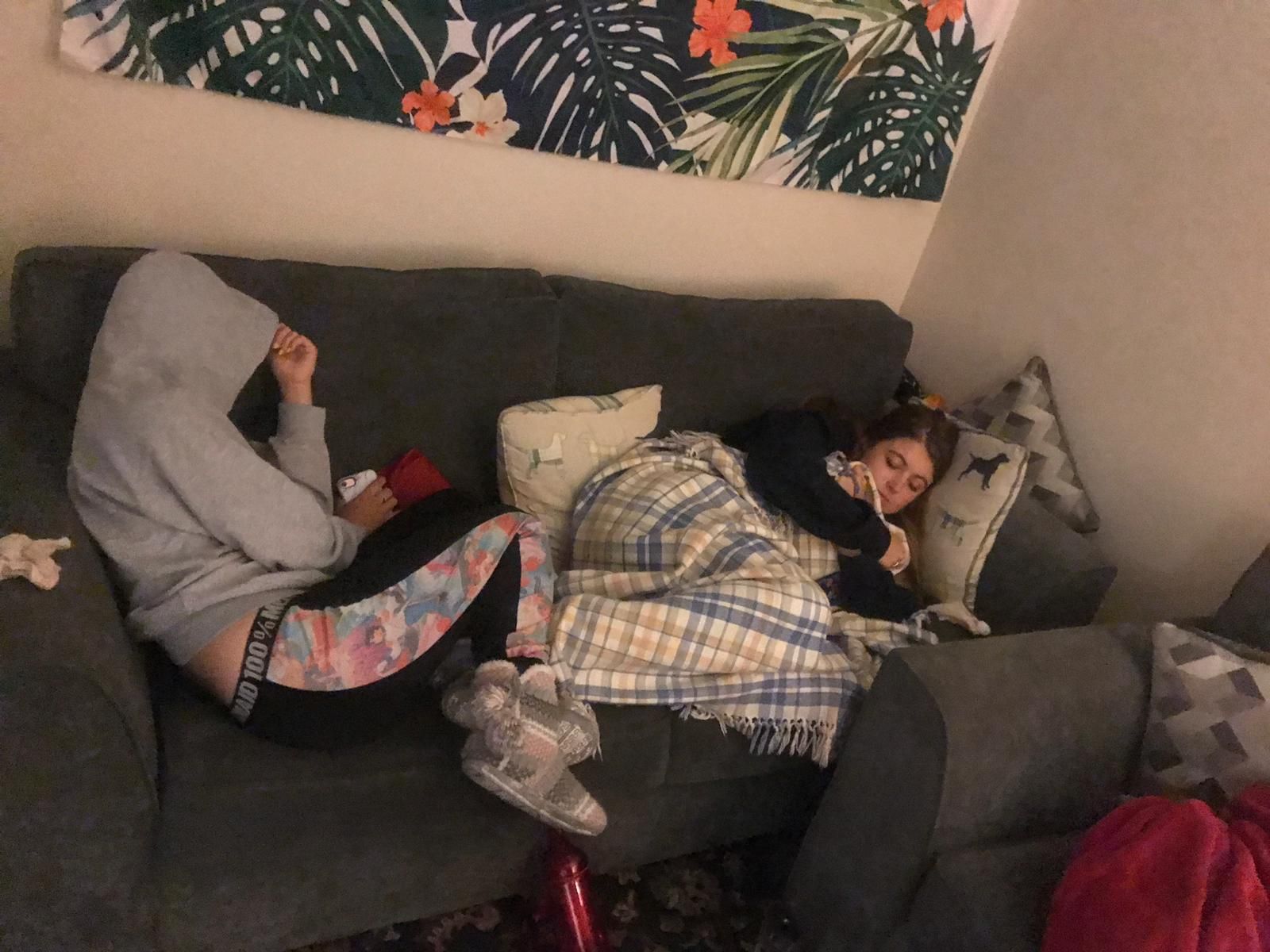 Image may contain: Paper, Furniture, Couch, Person, People, Human