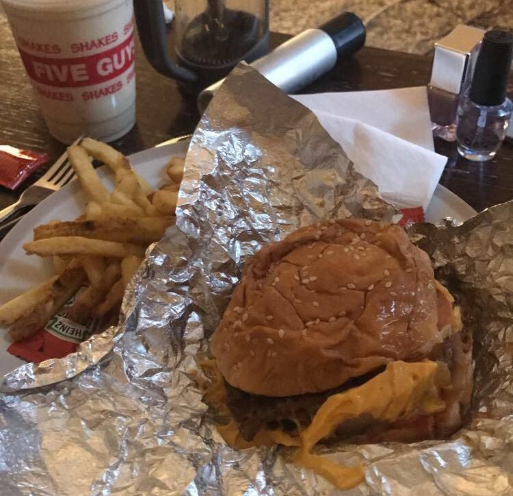 Image may contain: Aluminium, Burger, Food