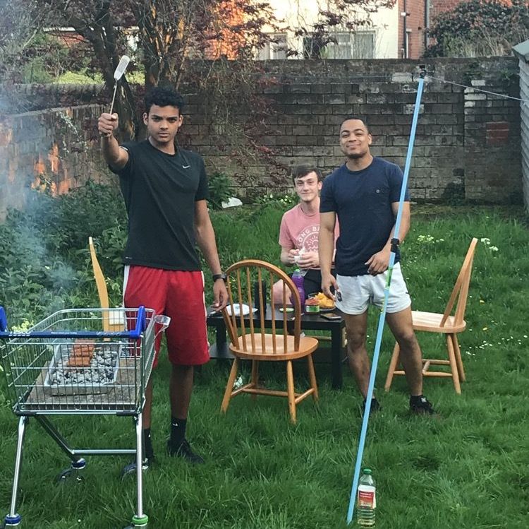 Image may contain: Tree, Backyard, Leisure Activities, Vacation, Park, Lawn, Food, Meal, Chair, Furniture, Person, Human, Yard, Nature, Outdoors, Plant, Grass