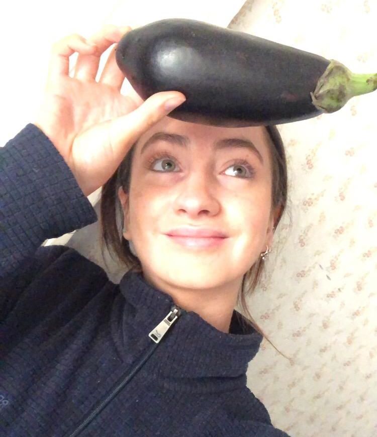 Image may contain: Apparel, Clothing, Eggplant, Food, Vegetable, Human, Person, Plant