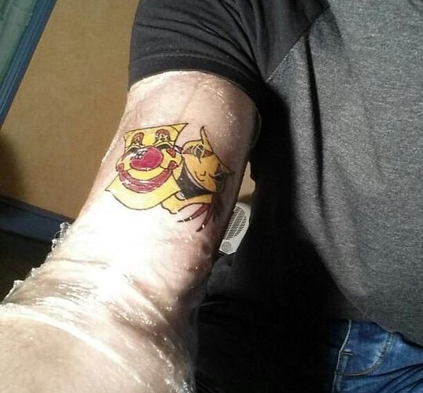 Image may contain: Tattoo, Person, Human, Arm, Skin