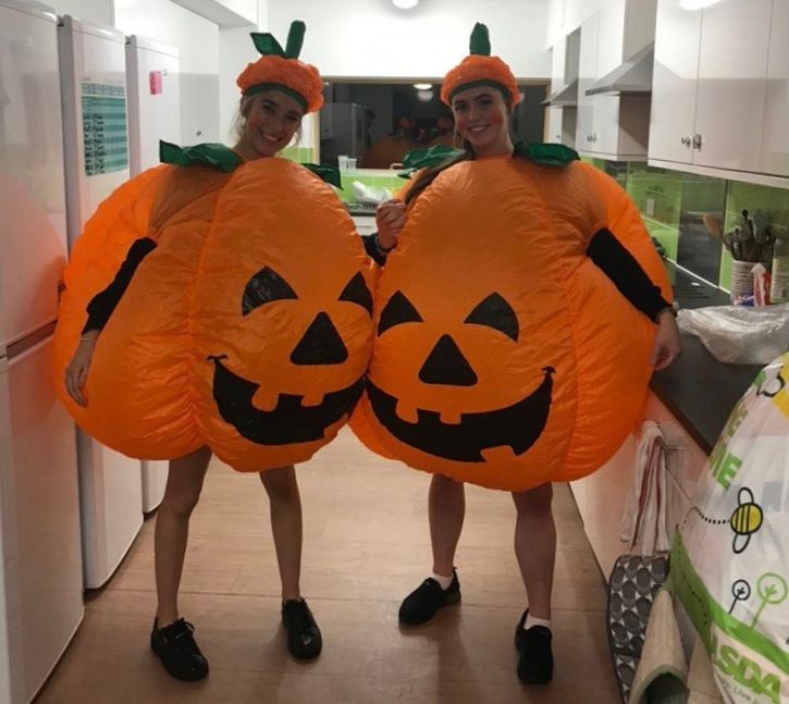 Image may contain: Apparel, Clothing, Halloween, Person, Human