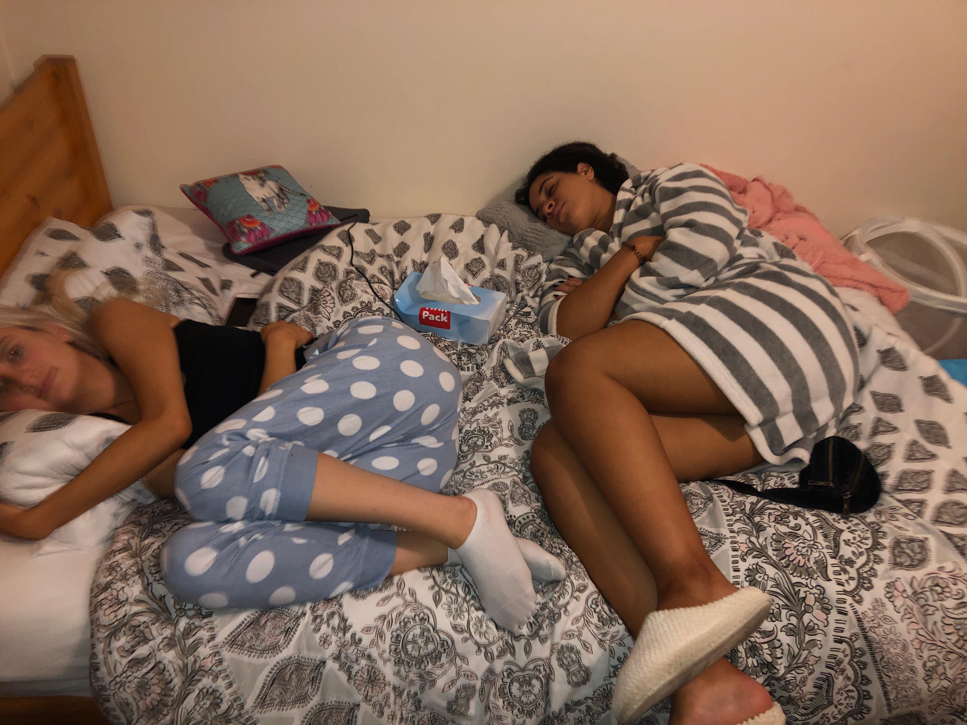 Image may contain: Texture, Couch, Bed, Person, Human, Furniture