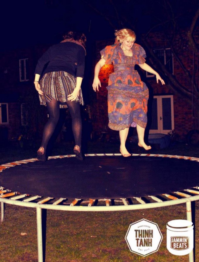 alcohol plus bouncing around is always a recipe for success