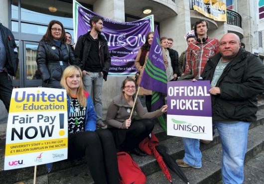 Staff outside the SU