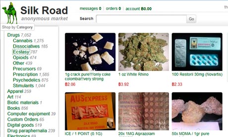 A screenshot of Silk Road