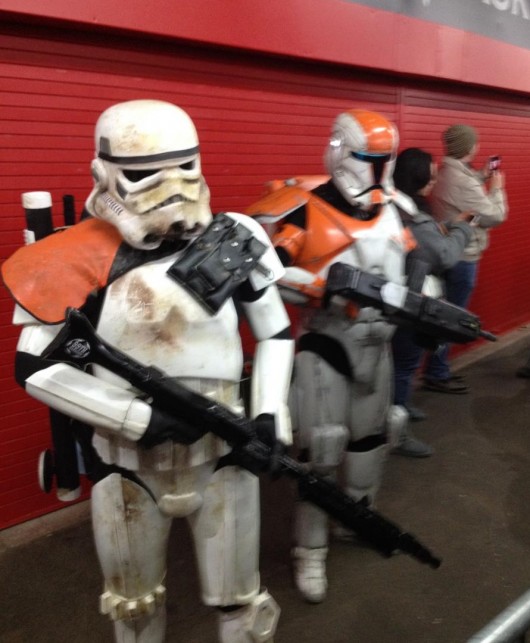 These lads kept the crowd under control