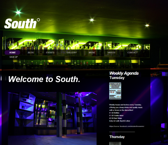 south