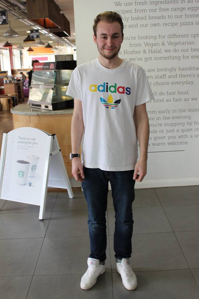 Chris is in 2nd year studying Maths. He's keeping it casuall with the Reebok Classics and an Adidas Tee